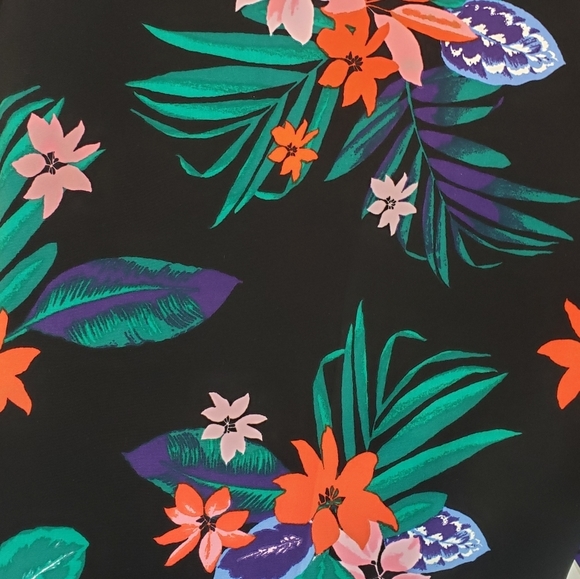 Old Navy Harper Ankle Pants Size 24 Floral Print Wrinkle Free Colorful Workwear - Picture 7 of 14